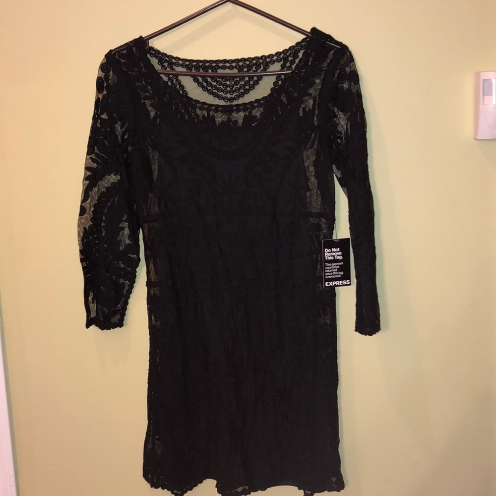 Express Black lace dress